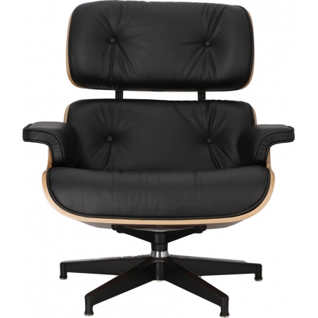 Vip Ebony black leather swivel armchair D2.Design
