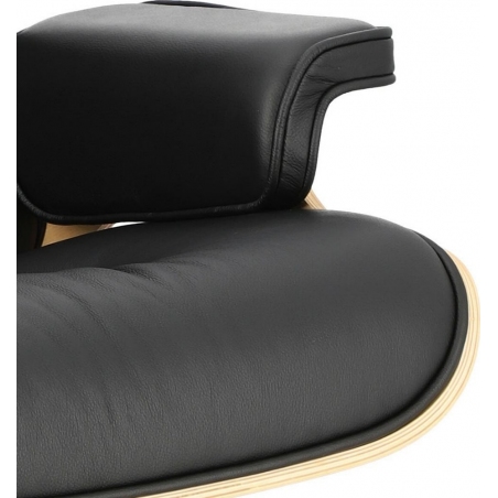 Vip Walnut black leather swivel armchair D2.Design