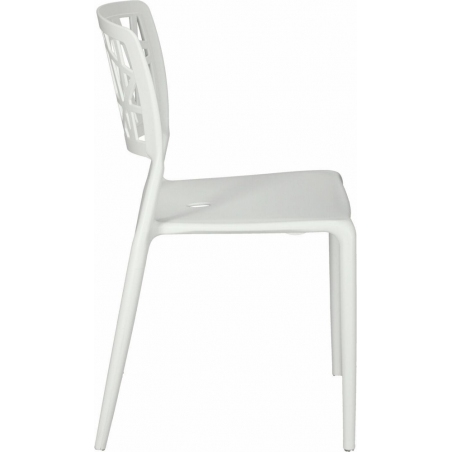 Bush white plastic openwork chair D2.Design
