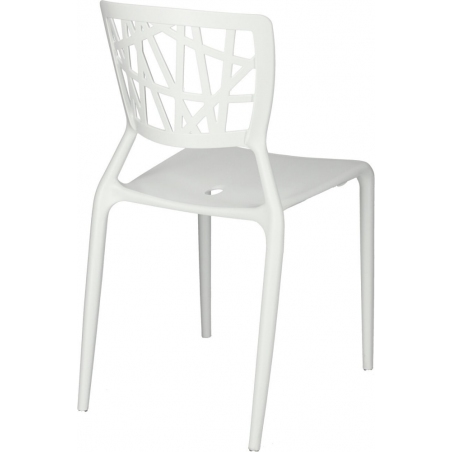 Bush white plastic openwork chair D2.Design