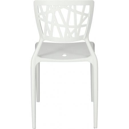 Designerskie Krzesło ażurowe z tworzywa Bush Białe D2.Design do kuchni i salonu.