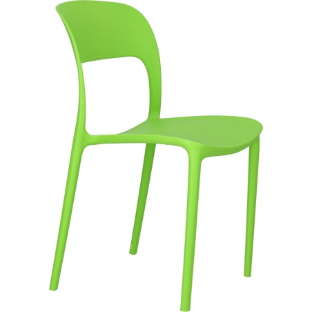 Krzesło z tworzywa Flexi Zielone Intesi