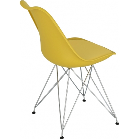 Krzesło plastikowe z poduszką Norden DSR Żółte Intesi
