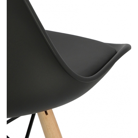 Norden DSW black scandinavian cushion chair Intesi