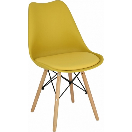 Norden DSW yellow scandinavian cushion chair Intesi