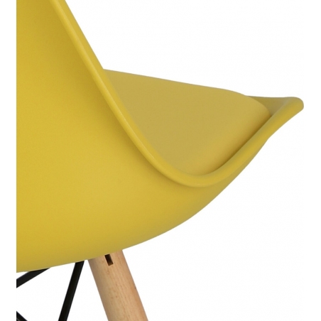 Krzesło skandynawskie z poduszką Norden DSW Żółte Intesi