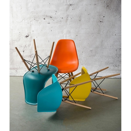 Krzesło plastikowe DSW Armless Niebieskie D2.Design