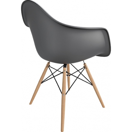 Daw black scandinavian chair with armrests D2.Design