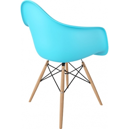 Krzesło plastikowe z podłokietnikami Daw Niebieskie D2.Design