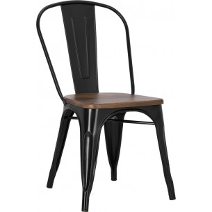 Paris Wood walnut&black metal chair D2.Design