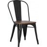 Designerskie Krzesło metalowe Paris Wood Orzech Czarne D2.Design do jadalni, salonu i kuchni.
