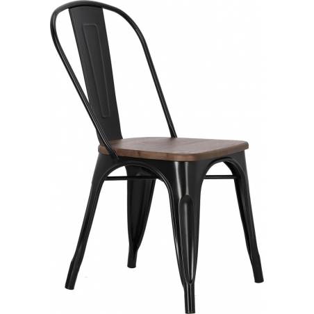 Paris Wood walnut&black metal chair D2.Design