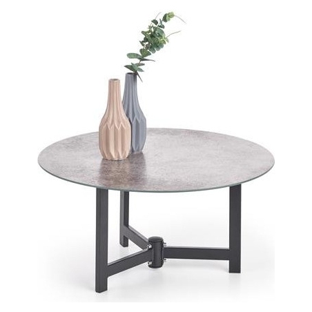 Twins grey&amp;brown set of coffee tables with stone effect Halmar