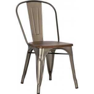 Paris Wood walnut&metalic metal chair D2.Design