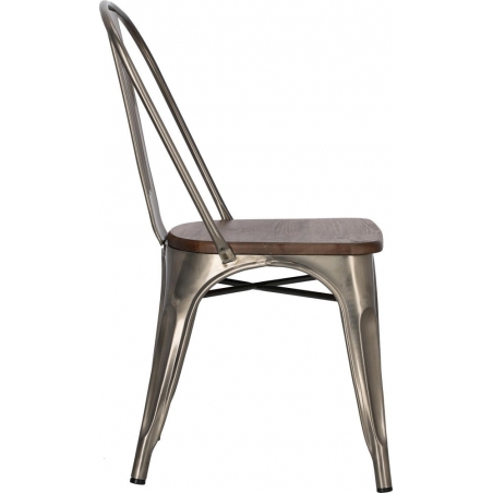 Paris Wood walnut&metalic metal chair D2.Design