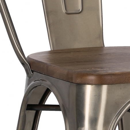 Paris Wood walnut&metalic metal chair D2.Design