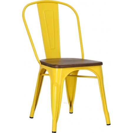 Paris Wood walnut&yellow metal chair D2.Design