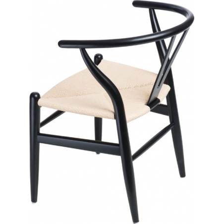 Krzesło drewniane Wicker Czarne D2.Design