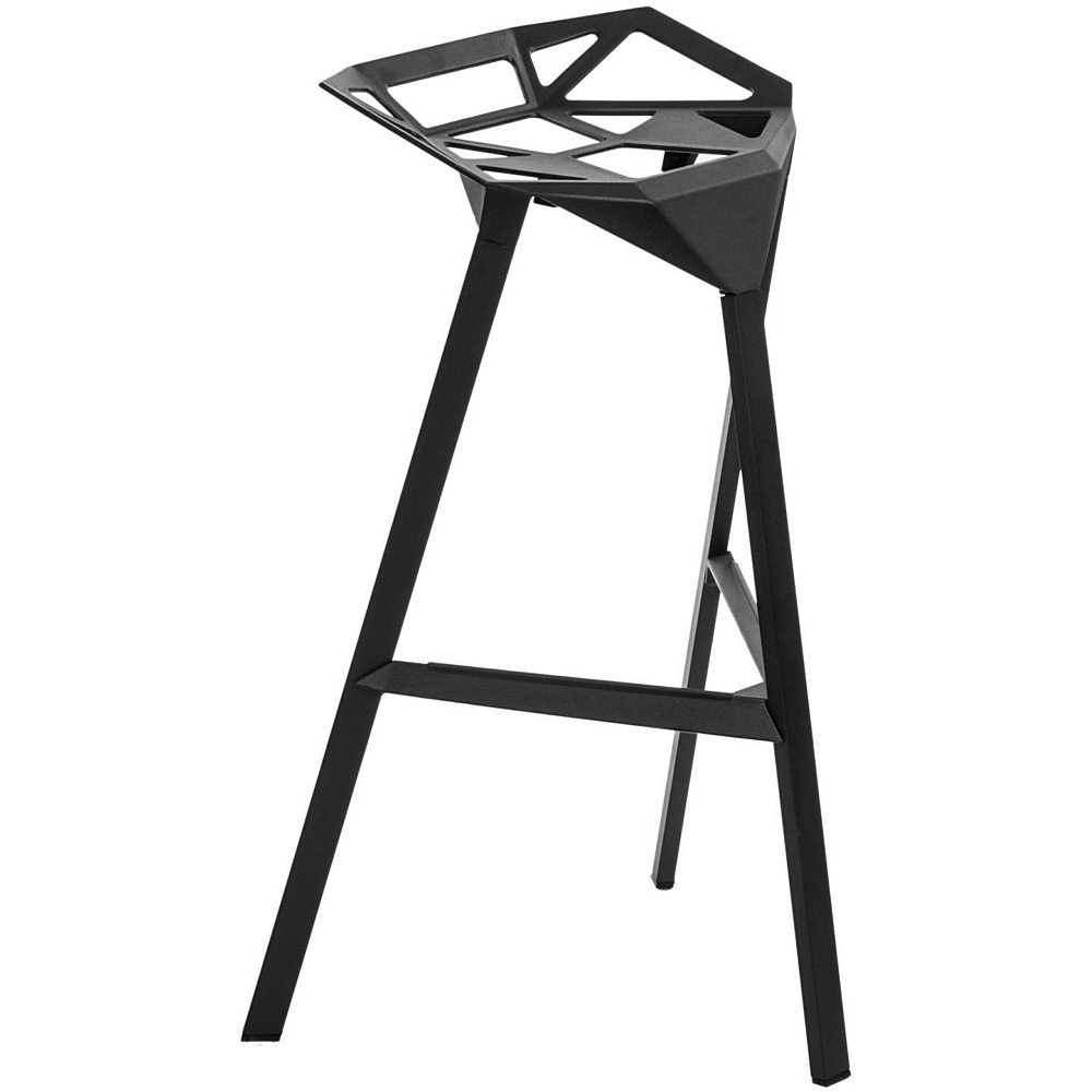 Designer No. 82 black metal bar stool for kitchen