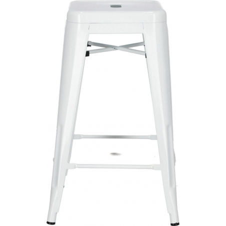 Paris 66 insp. Tolix white metal bar stool D2.Design