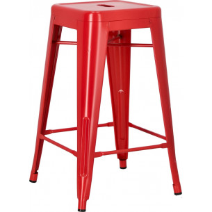 Paris 66 insp. Tolix red metal bar stool D2.Design