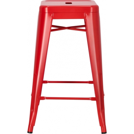 Paris 66 insp. Tolix red metal bar stool D2.Design