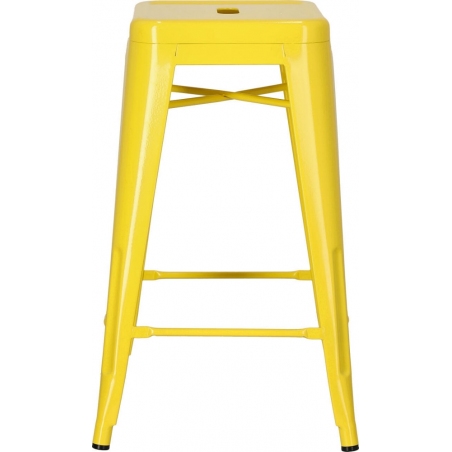Paris 66 insp. Tolix yellow metal bar stool D2.Design