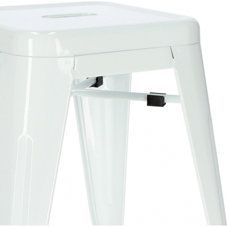 Paris white industrial metal stool D2.Design