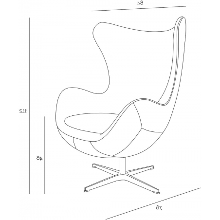 Fotel designerski Jajo Black Czarny D2.Design