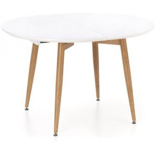 Caliber 160 white scandinavian extending dining table Halmar