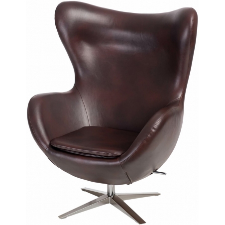 Jajo EcoLeather dark brown swivel armchair D2.Design