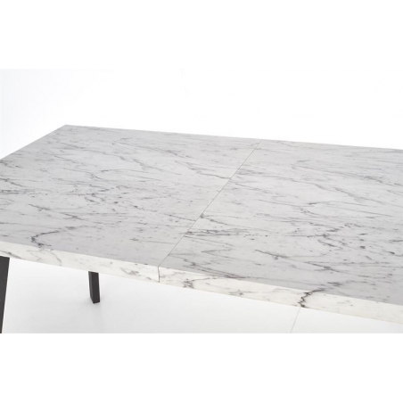 Dallas 160x90 marble&amp;black extending dining table Halmar