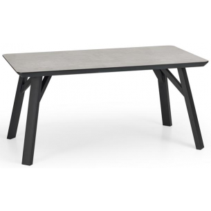 Halifax 160x90 grey&amp;black industrial dining table Halmar