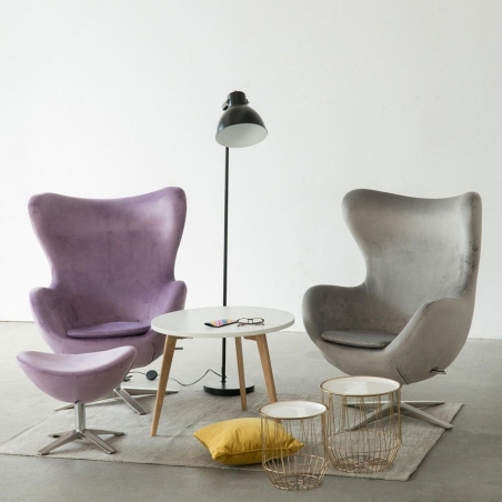 Jajo Velvet purple velvet footstool D2.Design