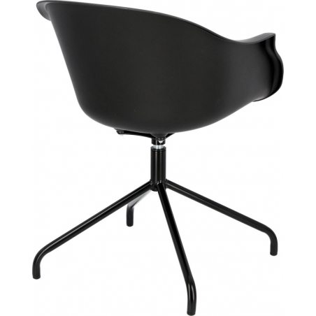 Krzesło obrotowe z podłokietnikami Roundy Czarne Intesi