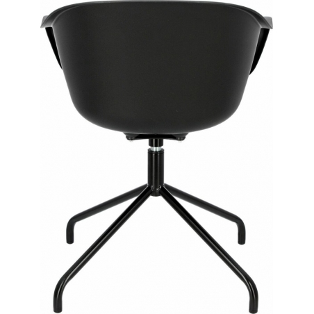 Roundy black swivel chair with armrests Intesi
