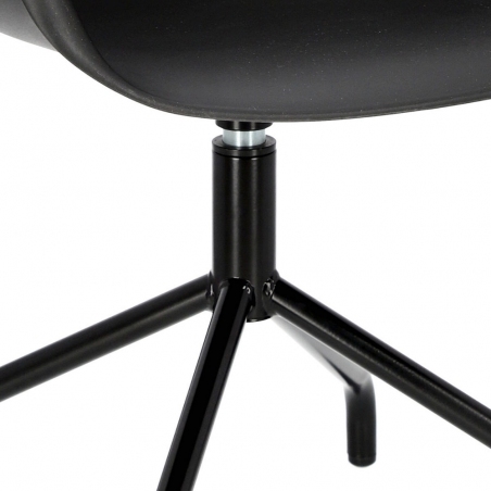 Krzesło obrotowe z podłokietnikami Roundy Czarne Intesi