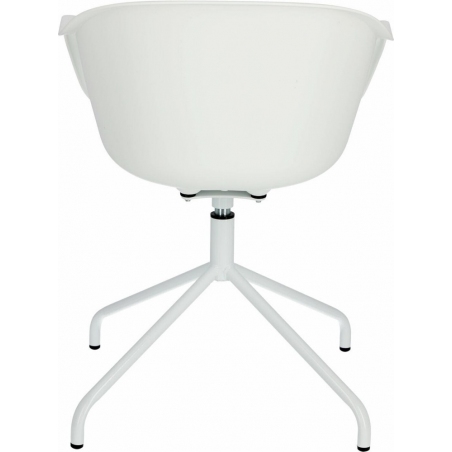 Krzesło obrotowe z podłokietnikami Roundy Białe Intesi