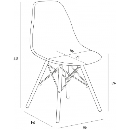 Krzesło przezroczyste z tworzywa P016 D2.Design