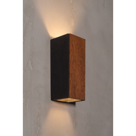 Orto Merbau concrete wall lamp with wood LoftLight