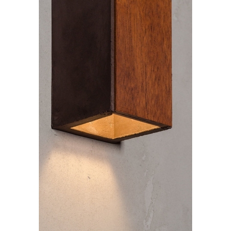 Orto Merbau concrete wall lamp with wood LoftLight