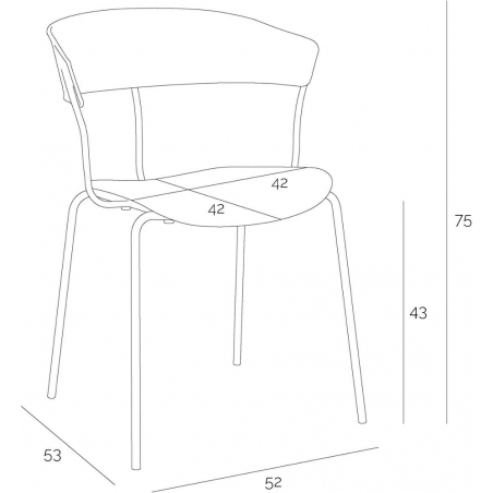 Krzesło designerskie z tworzywa Laugar szare Intesi