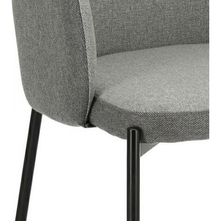 Krzesło tapicerowane fotelowe Perro szare Intesi