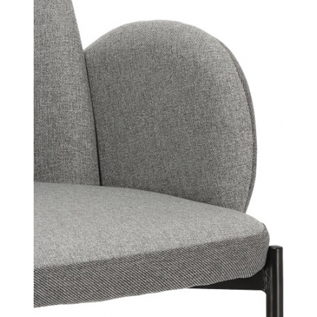 Krzesło tapicerowane fotelowe Perro szare Intesi