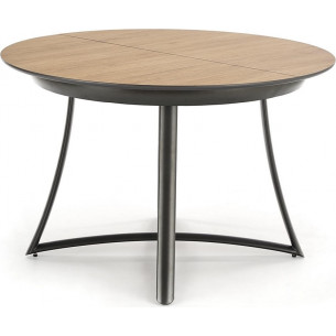 Industrialny Stół okrągły rozkładany Moretti 118 Dąb złoty Halmar do kuchni, jadalni i salonu. 2