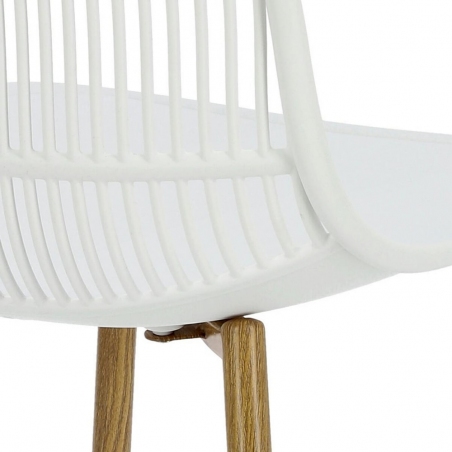 Krzesło ażurowe skandynawskie Klaus białe LangFang