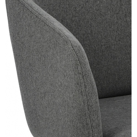 Molto dark grey upholstered chair with armrests Intesi