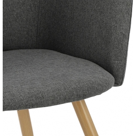 Molto dark grey upholstered chair with armrests Intesi
