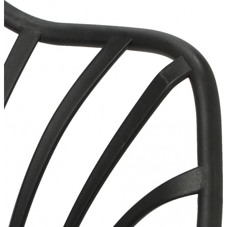 Sirena black scandinavian armrests chair Intesi