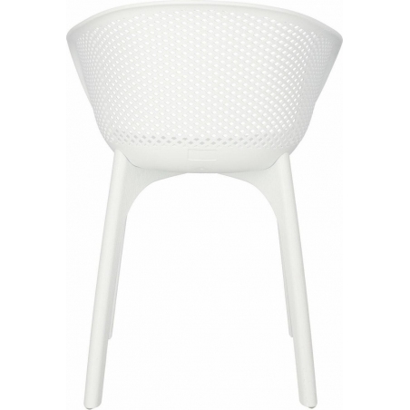 Krzesło ażurowe kubełkowe Dacun białe Intesi